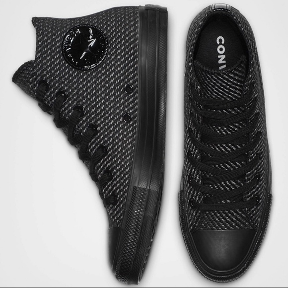 Converse Other - Converse Black & Grey Woven Upper
